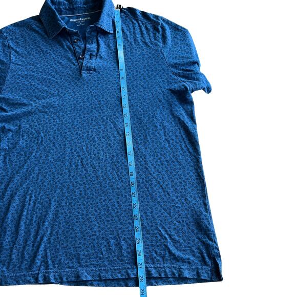 Johnston & Murphy - LOT OF 2 - Mens Sz M Knit Polos - Blue Patterned and Striped - Picture 8 of 8